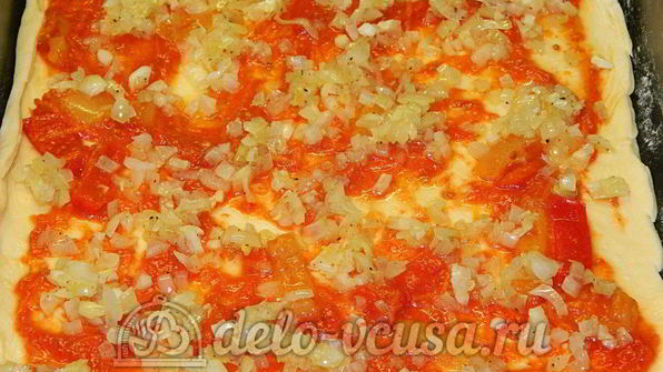 пицца с овощами