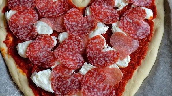 пицца сердце