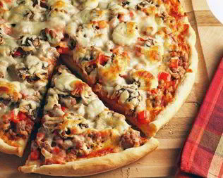 Простая пицца Домашняя в духовке