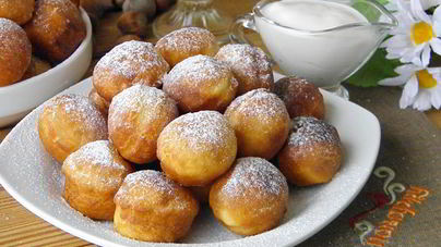 Пышки на кефире, жаренные на сковороде