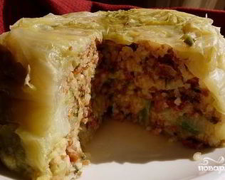 Капустная шарлотка