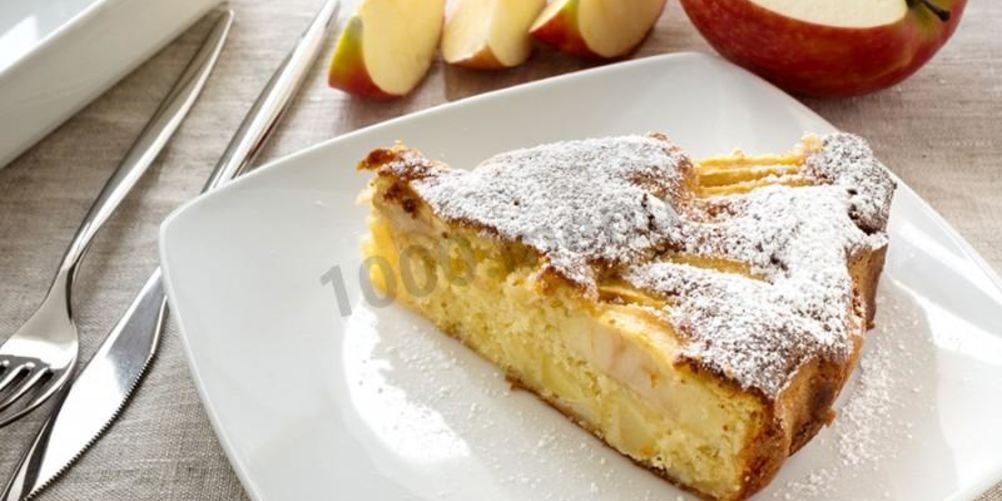 Рецепт шарлотка без яиц с яблоками