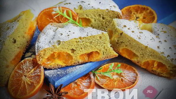 шарлотка из мандаринов