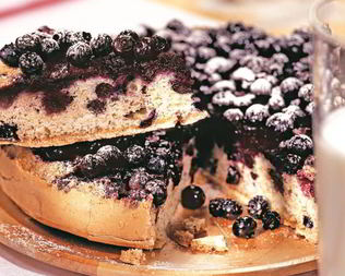 Шарлотка с черникой