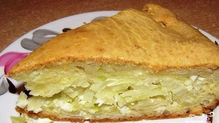 Шарлотка с капустой в духовке