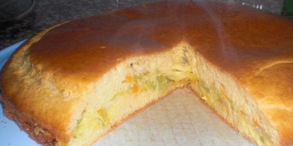 Рецепт шарлотка с капустой