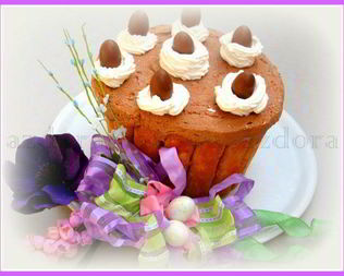 Шарлотка с шоколадным суфле-глясе