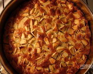 Шарлотка с яблоками без яиц