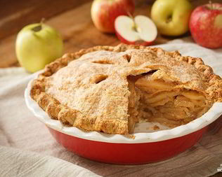 Шарлотка с яблоками и корицей