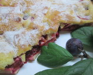 Шарлотка сметанная Слава сливам