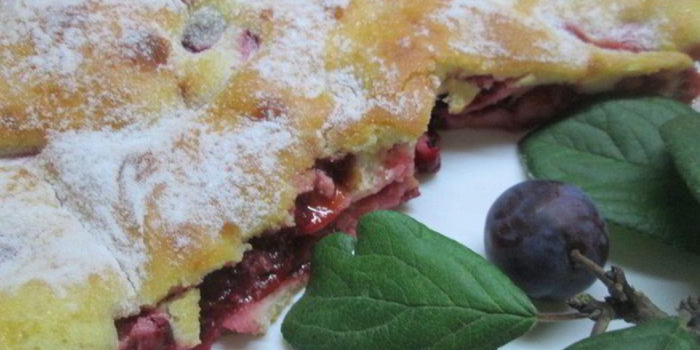 Рецепт шарлотка сметанная слава сливам