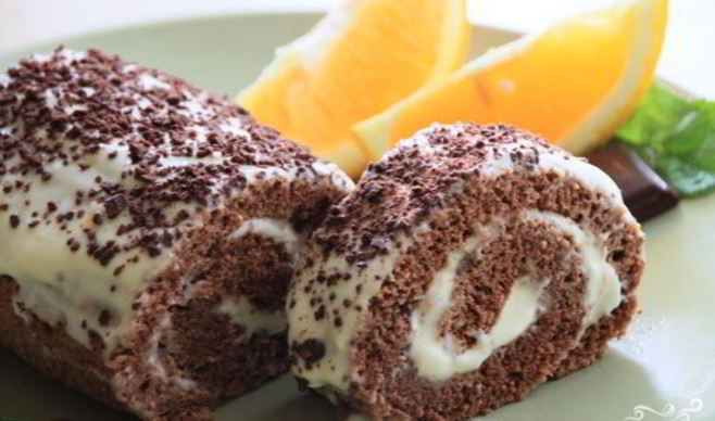 Шоколадно-апельсиновый рулет