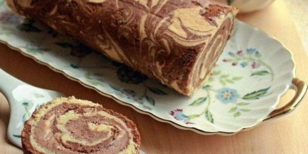 Рецепт шоколадно-банановый рулет