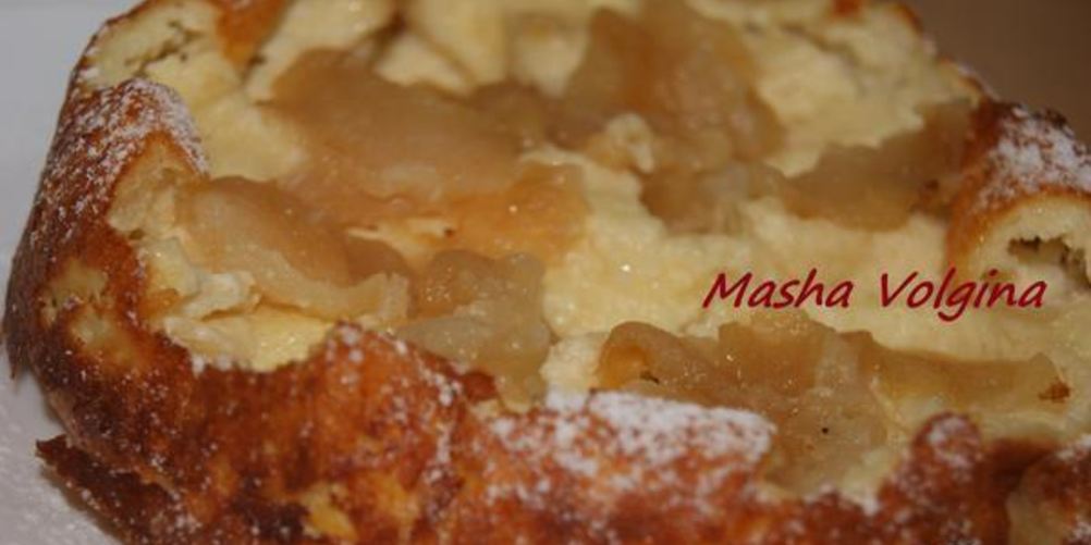 Рецепт большой сырник с яблоками