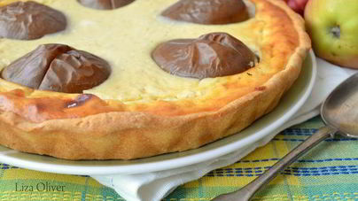 Чудесный творожник с фаршированными грушами