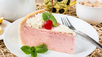 Клубничный творожник