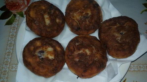 сырники с бананом и клюквой