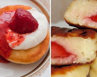 Сырники с клубникой