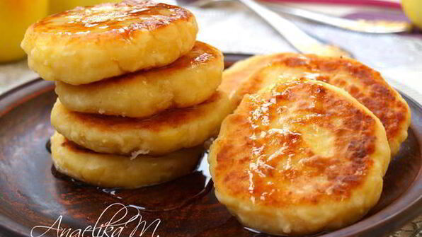 сырники с яблоками