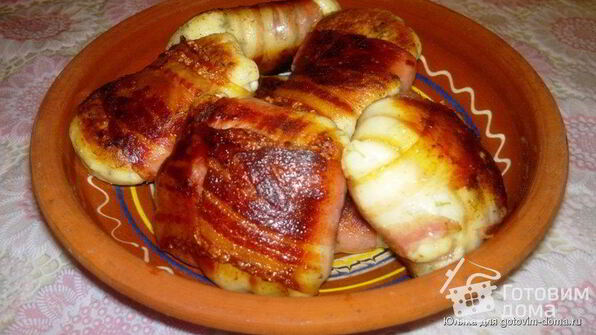 сырники с зеленью в беконе