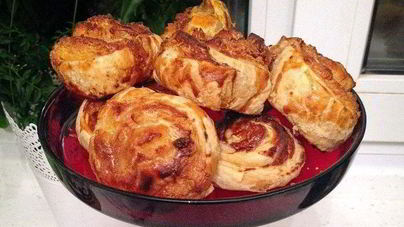 Слоеное тесто с творогом