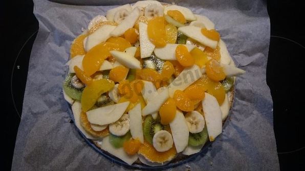 бисквитно йогуртовый торт с фруктами