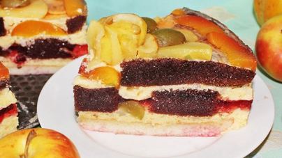 Бисквитный торт Фруктовый