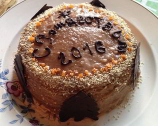 Блинный торт с орехово-шоколадным кремом