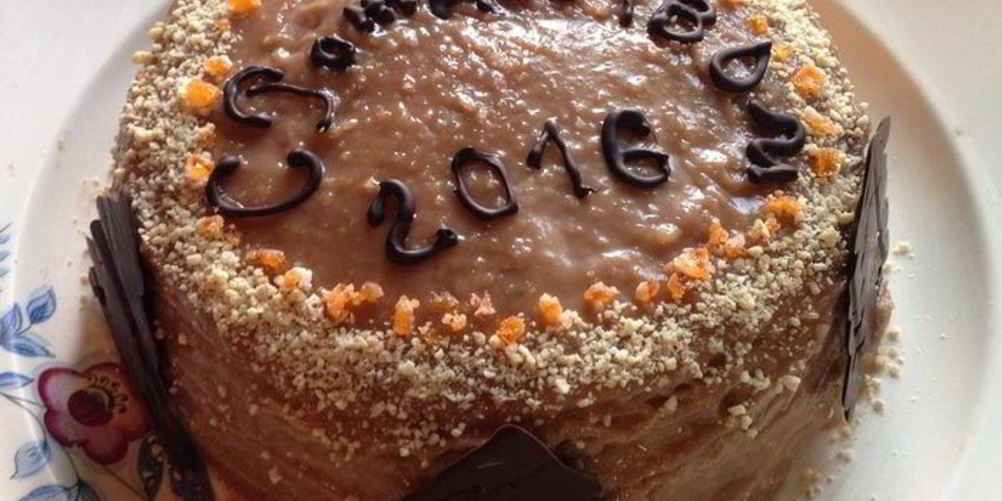 Рецепт блинный торт с орехово-шоколадным кремом