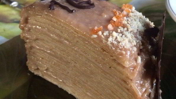 блинный торт с орехово-шоколадным кремом