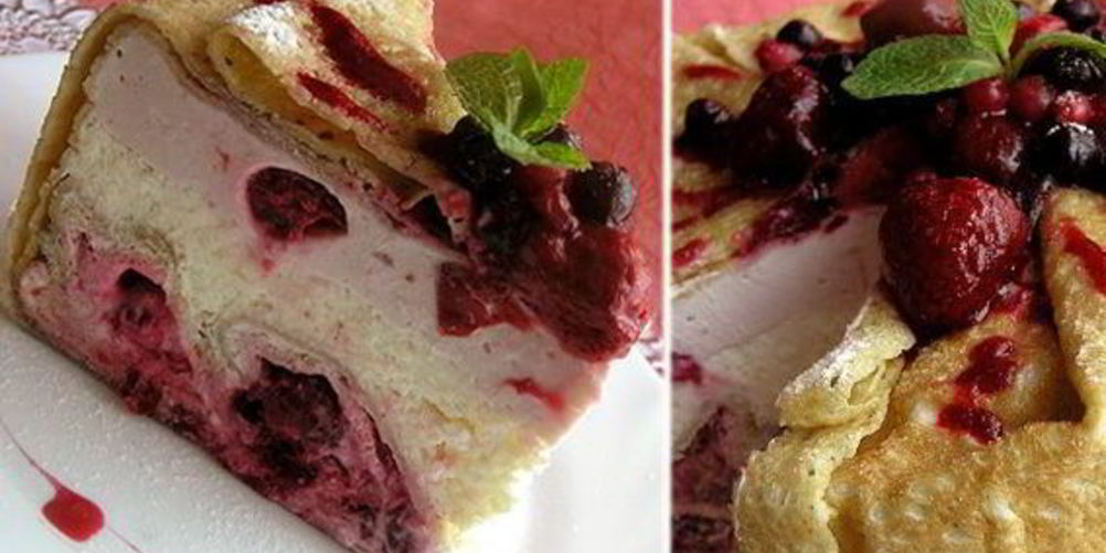 Рецепт блинный торт вишня и грейпфрут