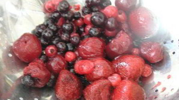 блинный торт вишня и грейпфрут