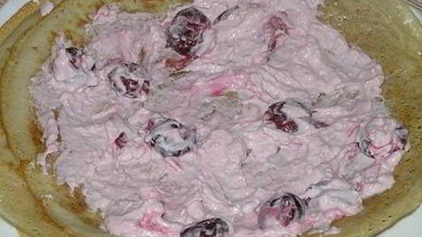 блинный торт вишня и грейпфрут