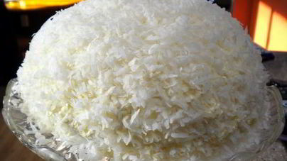 Домашний кокосовый торт без выпечки