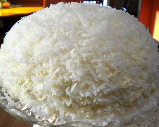 Домашний кокосовый торт без выпечки