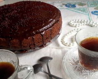 Домашний торт Пьяная вишня