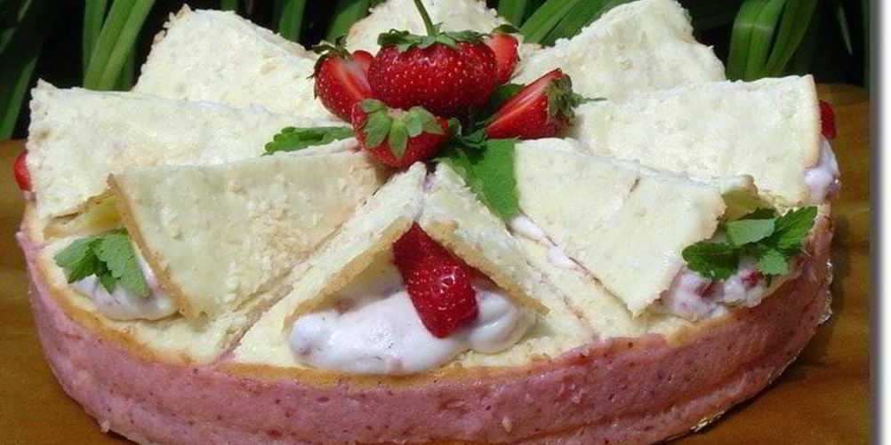 Рецепт клубнично-кокосовый торт