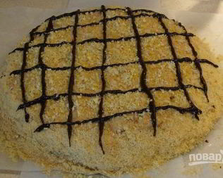 Легкий торт со сгущенкой