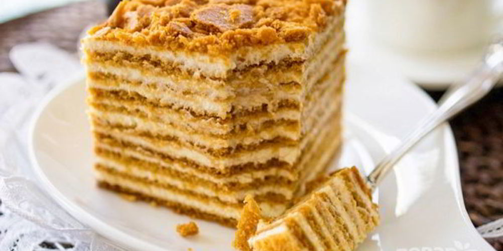 Рецепт медовик с карамельным вкусом