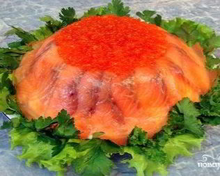 Рыбный торт-салат