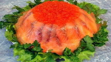 Рыбный торт-салат