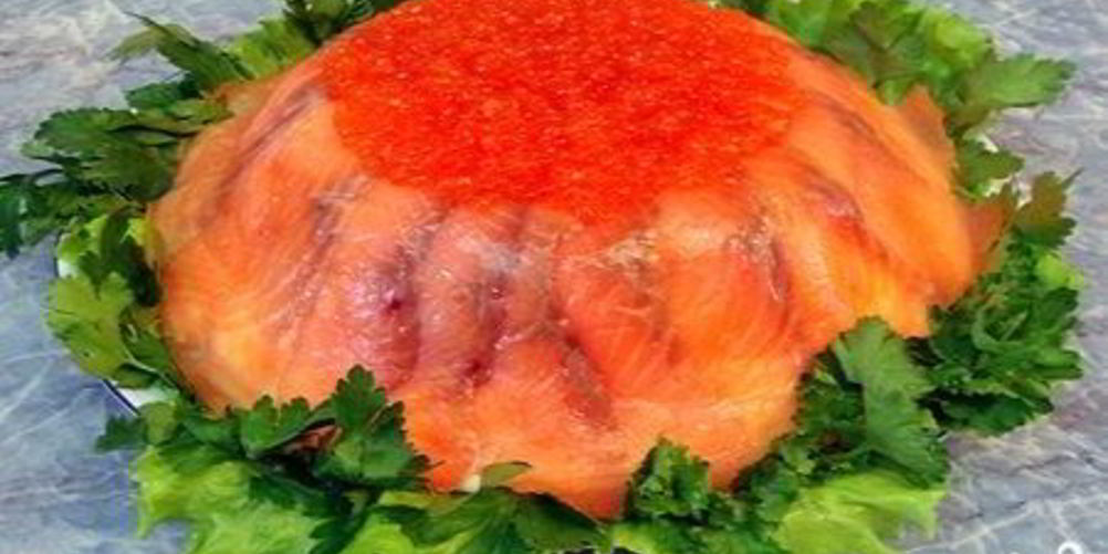 Рецепт рыбного торта-салата