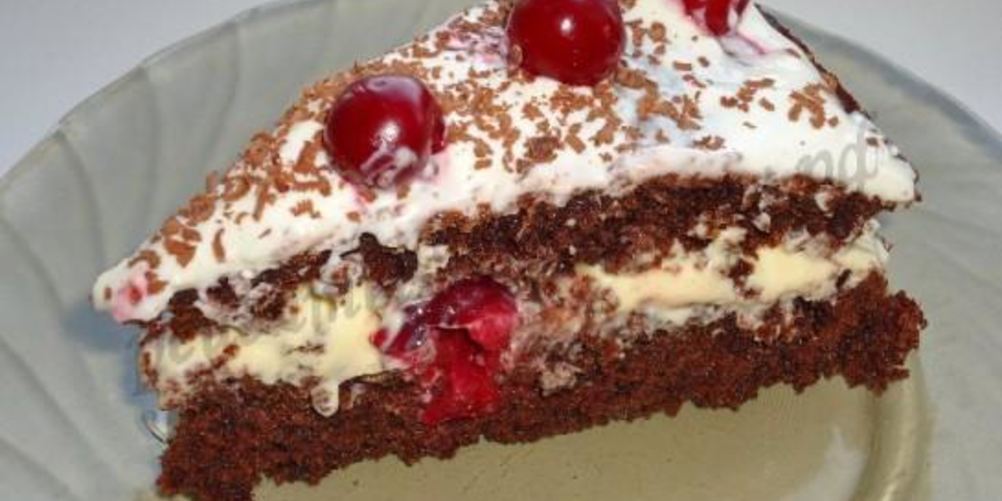 Рецепт шоколадный торт с вишней и сливками