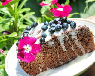 Шоколадный торт с виски и пасленом