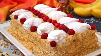 Торт без выпечки из печенья и зефира