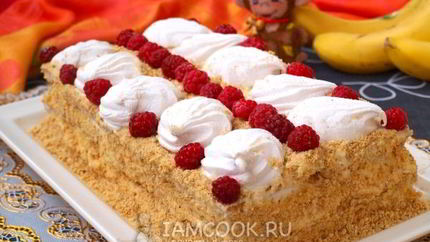 Торт без выпечки из печенья и зефира