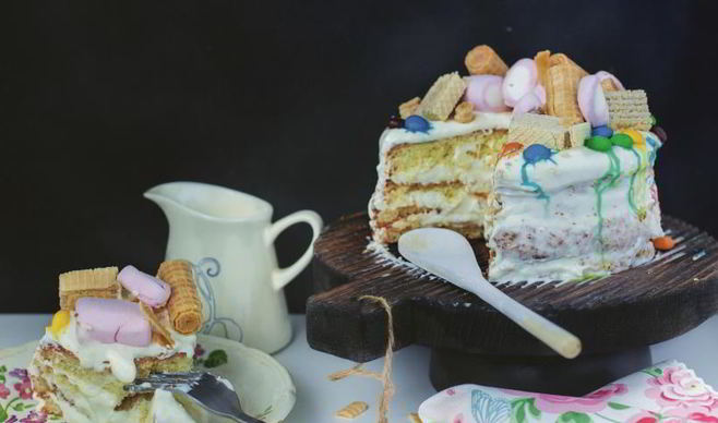 Торт Детская радость с домашней карамелью и маршмеллоу