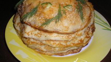 Торт из картофельных блинов с грибами Горка