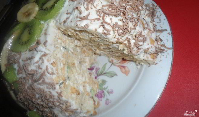 Торт из крекеров без выпечки