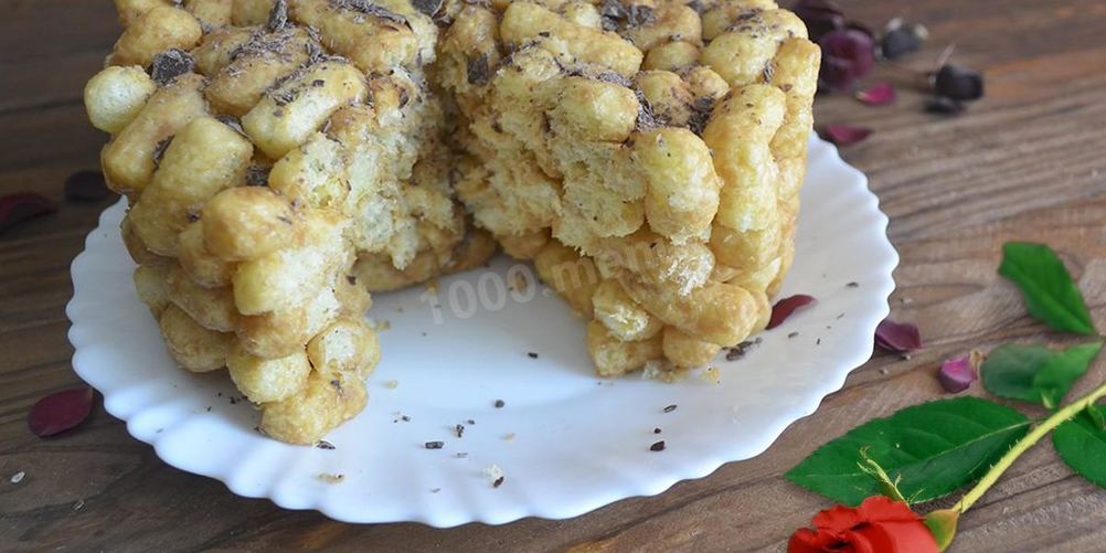 Рецепт торт из кукурузных палочек с ирисками